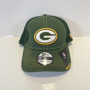 NEW ERA 39THIRTY NFL GREEN BAY PACKERS MENS HAT MESH GREEN MEDIUM LARGE NFL